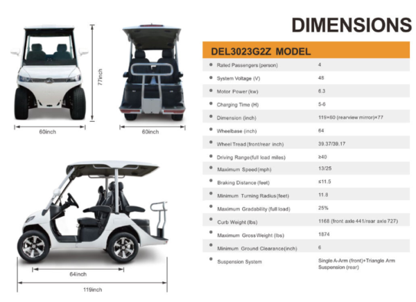 2022 Evolution Electric Vehicles D3 _ Lithium Ion _ BA Carts - Image 10