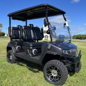 2025 Evolution D5-Maverick 4 Plus Black Golf Cart Front View