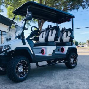 2025 Evolution D5-Maverick 4 Plus White Golf Cart Front View