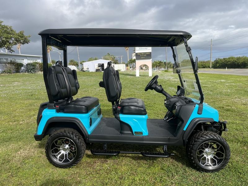 2025 Evolution D5-Maverick 4 Golf Cart | Luxury 4-Seater Street Legal Lithium Electric Cart 5 Side Profile Of 2025 Evolution D5-Maverick 4 Electric Golf Cart