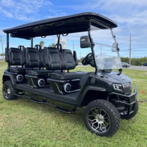 2025 Evolution D5-Maverick 6 Plus Black Golf Cart Front View