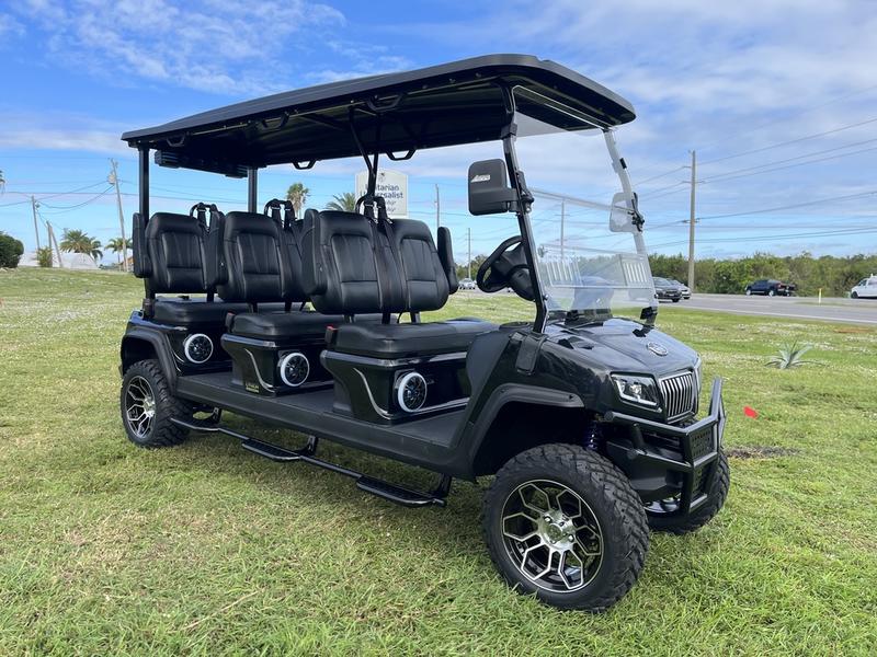 2025 Evolution D5-Maverick 6 Plus Black | 6-Seater Street Legal Golf Cart Available In California 1 2025 Evolution D5-Maverick 6 Plus Black Golf Cart Front View