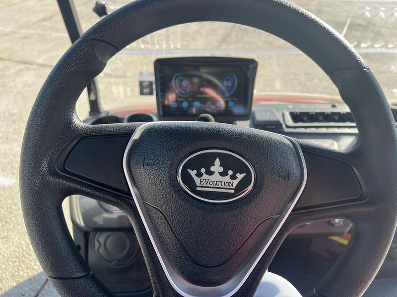 2025 Evolution D5-Maverick 2+2 Golf Cart Red | Luxury 4-Seater Street Legal Lithium Electric Cart 2 Street Legal 2025 Evolution D5-Maverick 2+2 Red Electric Golf Cart