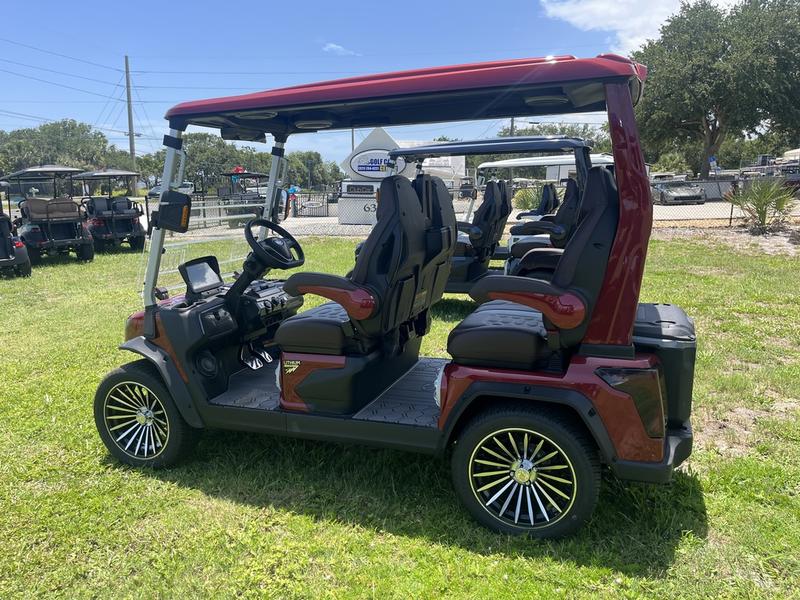 Street Legal 2025 Evolution D-Max Gt4 Red Golf Cart Virginia Nationwide Export 2 Rear Cargo Area Of 2025 Evolution D-Max Gt4 Red Golf Cart In Virginia