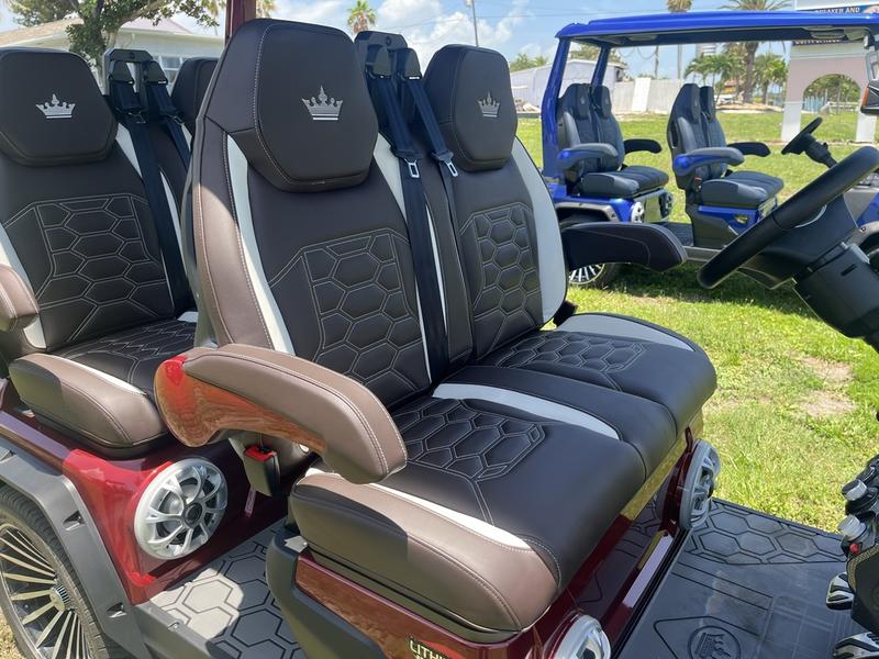 Street Legal 2025 Evolution D-Max Gt4 Red Golf Cart Virginia Nationwide Export 6 Rear View Of 2025 Evolution D-Max Gt4 Red Golf Cart In Virginia