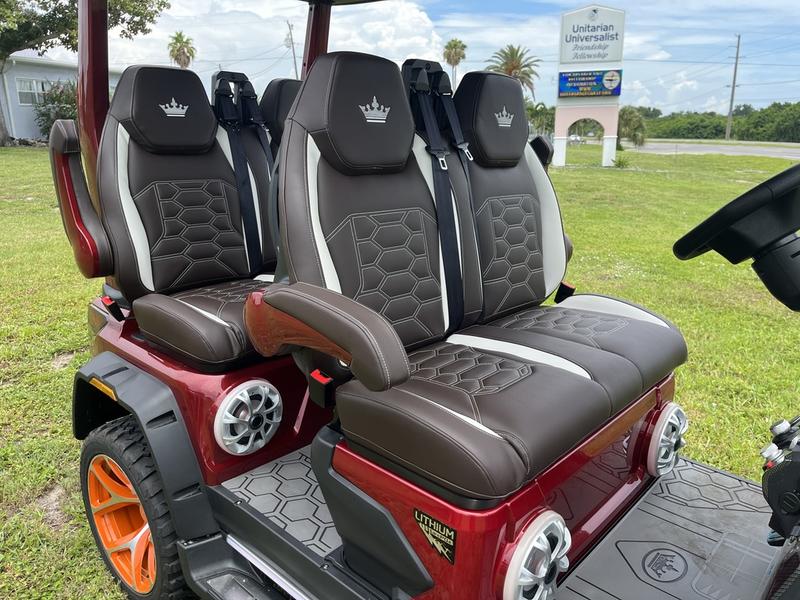 Street Legal 2025 Evolution D-Max Xt4 Red Golf Cart Texas Export Available 4 Ergonomic Red Seating Of Xt4