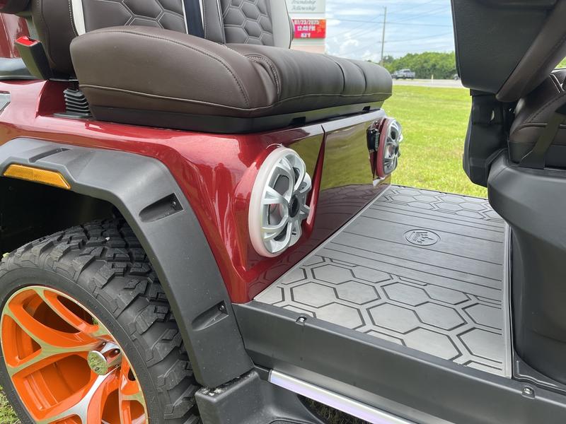 Street Legal 2025 Evolution D-Max Xt4 Red Golf Cart Texas Export Available 5 Led Wheel And Lighting System Of Xt4 Red
