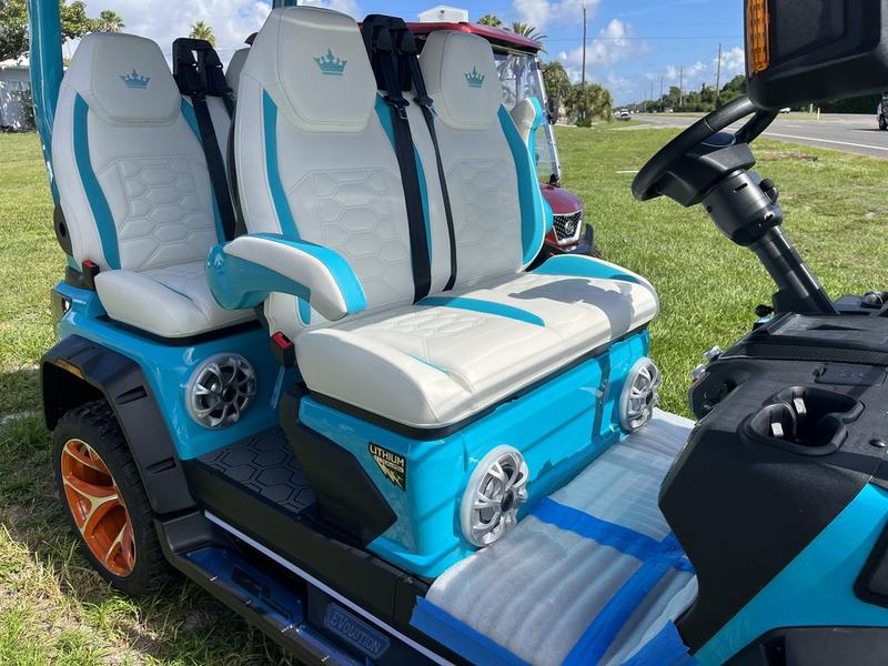 Street Legal 2025 Evolution D-Max Xt4 Golf Cart South Carolina Export Available 6 Rear Profile Of Xt4 Street-Legal Cart
