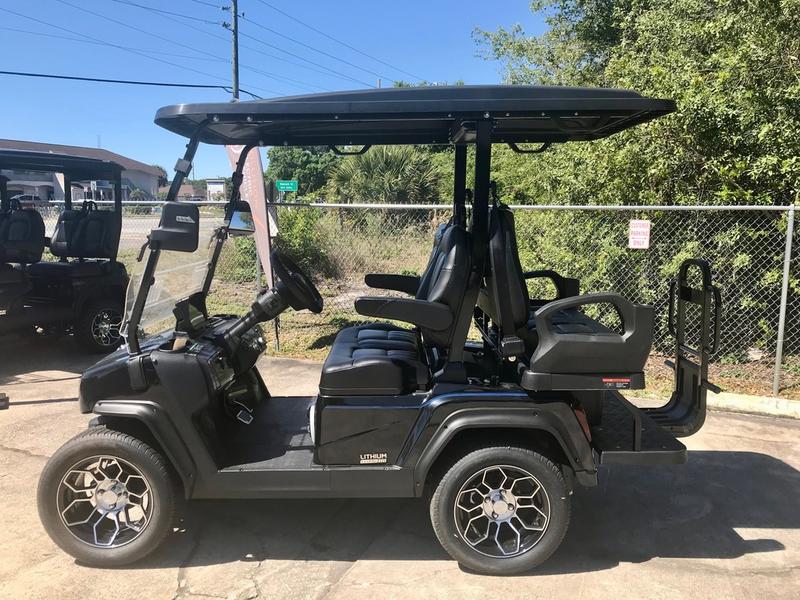Street Legal 2025 Evolution D5-Ranger 2+2 Plus Black Golf Cart | Ohio Nationwide Export 1 Evolution D5-Ranger 2+2 Plus Black With Led Soundbar