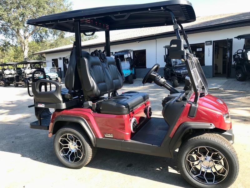Street Legal 2025 Evolution D5-Ranger 2+2 Plus Red Golf Cart | North Carolina Nationwide Delivery 6 D5-Ranger 2+2 Plus Red Side Profile Golf Cart