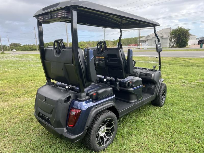 2025 Evolution D5-Ranger 4 Blue | Street Legal Golf Cart Arizona Export &Amp; Nationwide Delivery 4 Rear View Of 2025 Evolution D5-Ranger 4 Blue Golf Cart