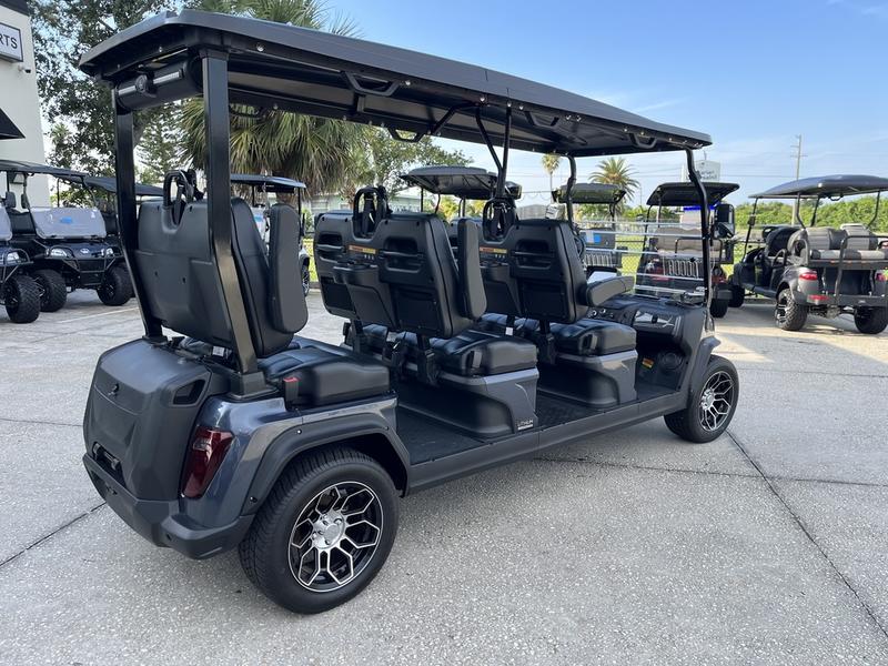2025 Evolution D5-Ranger 6 Black | 6-Seater Street Legal Golf Cart Georgia &Amp; Nationwide Export 1 Side Profile Of 2025 Evolution D5-Ranger 6 Black Golf Cart