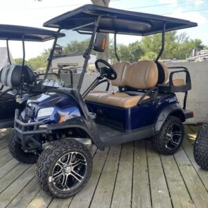 Full side profile of lifted XR lithium cart