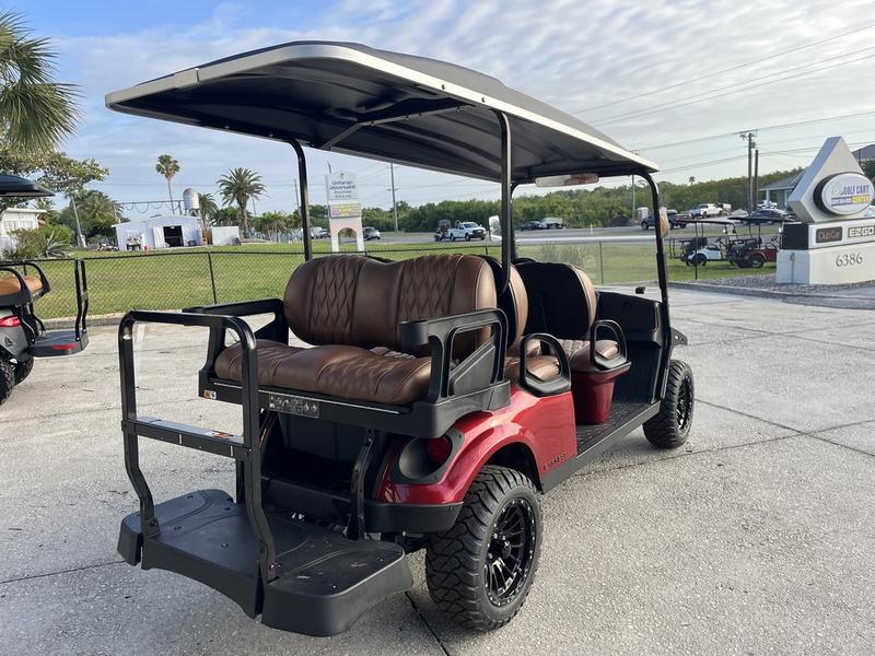 2025 E-Z-Go Express 6 Elite Lithium Inferno Red | Los Angeles, Ca 4 2025 E-Z-Go Express 6 Elite Lithium – Inferno Red – Los Angeles Ca – Rear View