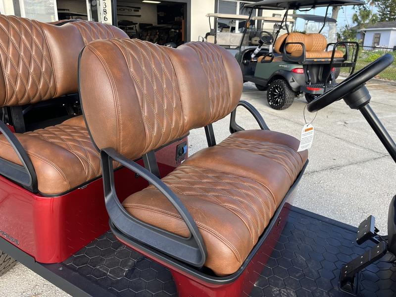 2025 E-Z-Go Express 6 Elite Lithium Inferno Red | Los Angeles, Ca 5 2025 E-Z-Go Express 6 Elite Lithium – Inferno Red – Los Angeles Ca – Seats