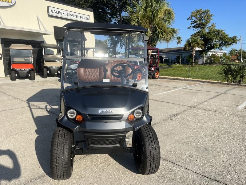2025 E-Z-Go Liberty Elite Lithium – Metallic Charcoal 4-Passenger Golf Cart Phoenix Az (Wheels) 4 Front View Of The 2025 E-Z-Go Liberty Elite Lithium Metallic Charcoal In Phoenix Arizona.
