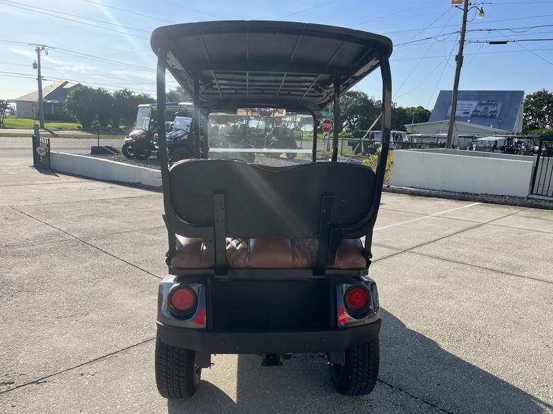 2025 E-Z-Go Liberty Elite Lithium – Metallic Charcoal 4-Passenger Golf Cart Phoenix Az (Wheels) 3 Rear View Of The 2025 E-Z-Go Liberty Elite Lithium Metallic Charcoal In Phoenix Az.