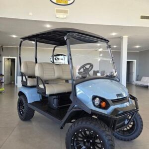 Front view of 2025 E-Z-GO Liberty LSV ELiTE Lithium Ocean Grey in Atlanta, Georgia.