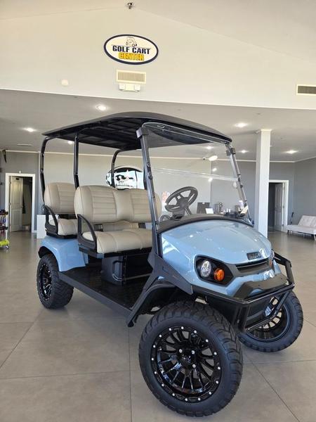 2025 E-Z-Go Liberty Lsv Elite Lithium Ocean Grey Street-Legal 4-Passenger Golf Cart – Atlanta, Ga 1 Front View Of 2025 E-Z-Go Liberty Lsv Elite Lithium Ocean Grey In Atlanta, Georgia.