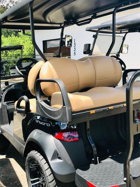 2026 Club Car Onward Lifted 4 Passenger Gas – Black Premium Seats California 5 Black Premium Seat Configuration
