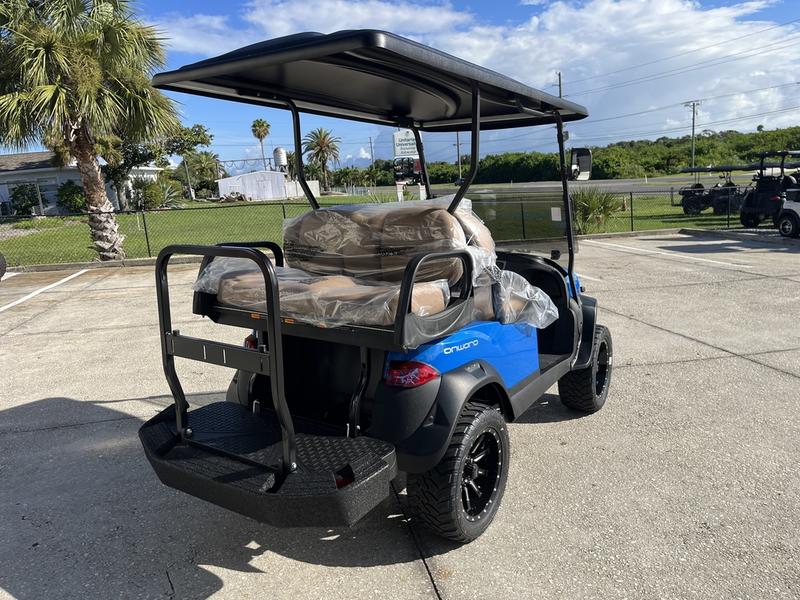 2026 Club Car Onward Lifted 4 Passenger Gas — Blue North Carolina 1 Full Side Profile Of Blue Onward