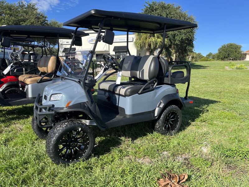 2026 Club Car Onward Lifted 4 Passenger Gas Grey (South Carolina Street-Ready Model) 1 Full-Body Exterior Side Profile