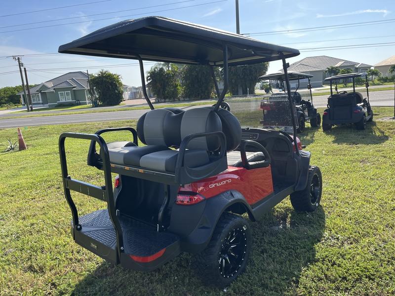 2026 Club Car Onward Lifted 4 Passenger Gas – Red California 9 Full Street-Legal 2026 Onward Red